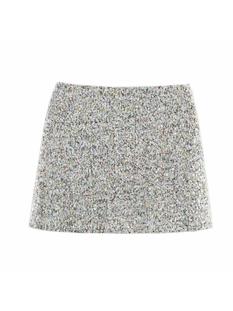 Autumn Winter Beaded Mini Skirt Set - Image 6