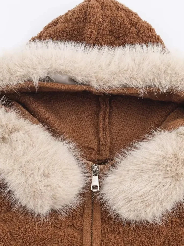 Casual Loose Cashmere Sweater Hoodie - Image 5