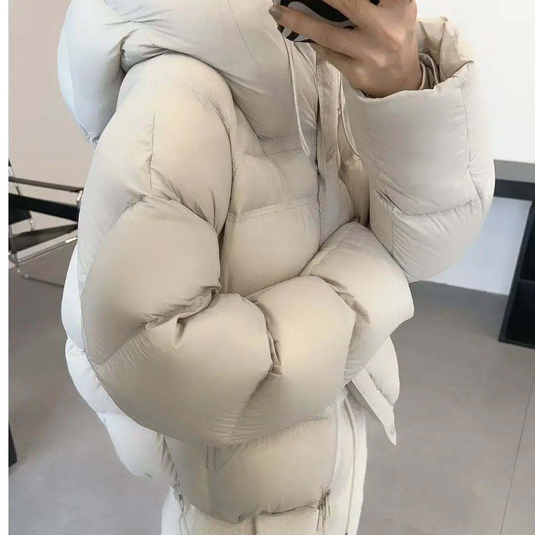 Fluffy Cloud Hooded Puffer Coat for Women - Image 5