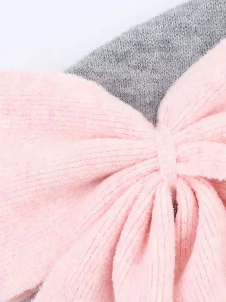 Women’s Bow Knit Vest Loose Fit Sleeveless Outerwear - Image 3