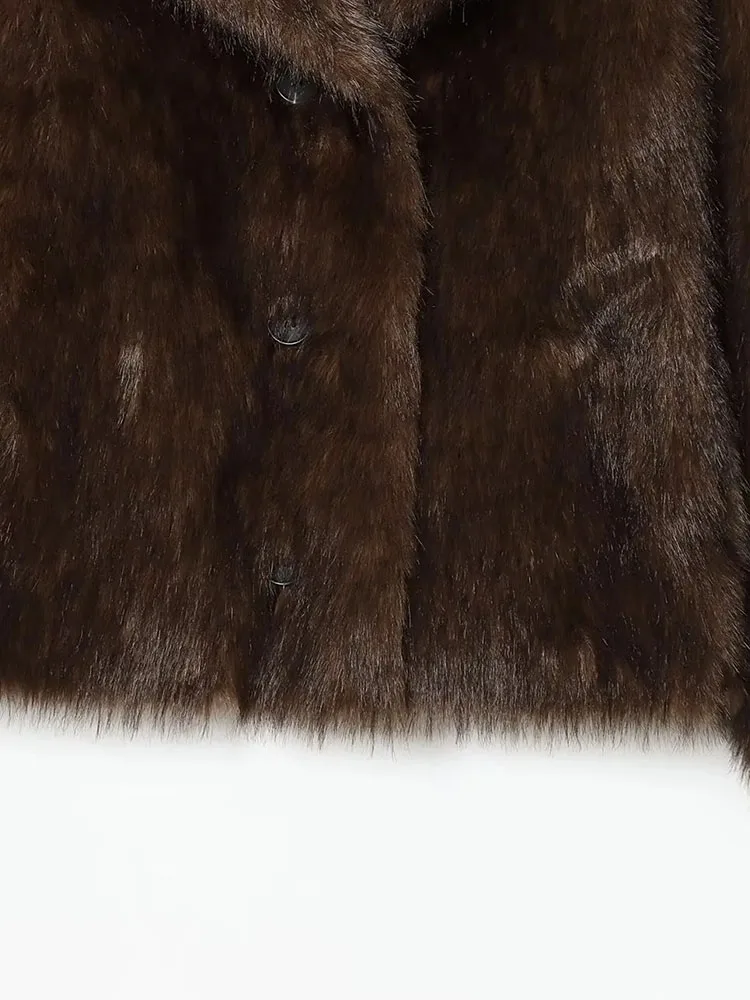 Winter Reversible Faux Fur Coat Women - Image 5