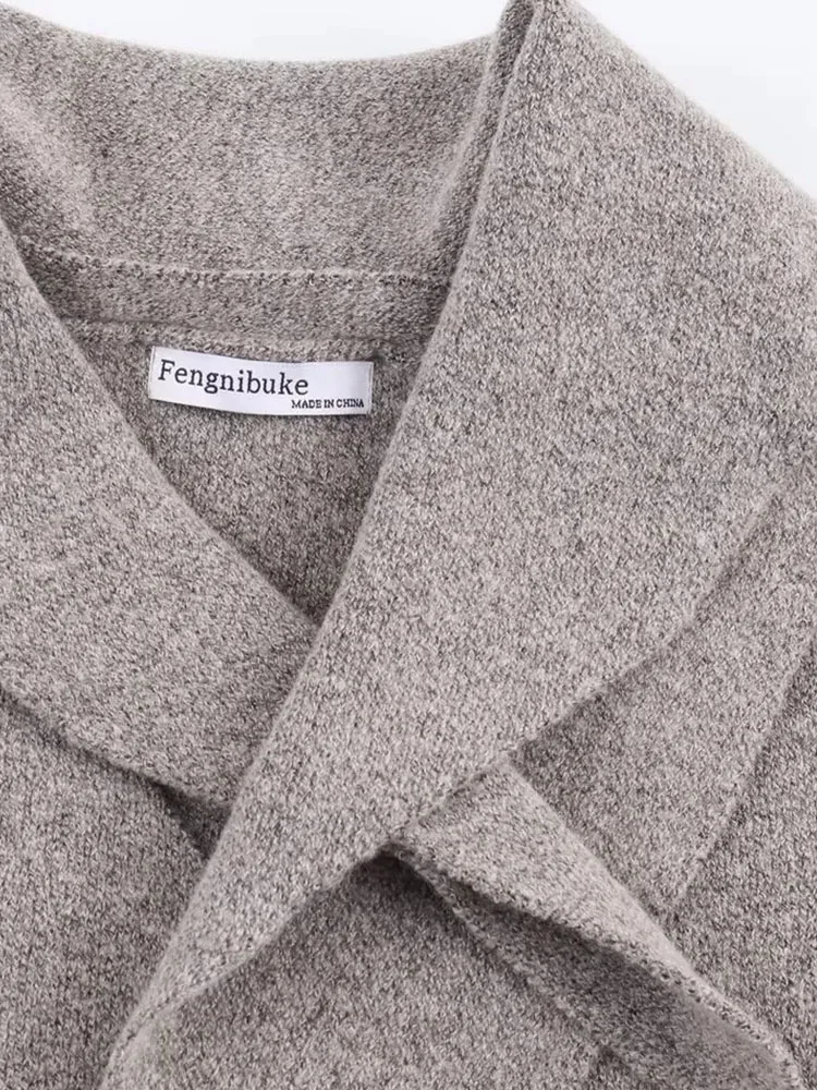 Autumn Winter Knitted Cardigan - Image 4