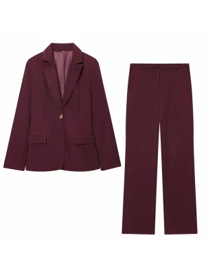 Autumn Winter Slim Blazer Pants Set
