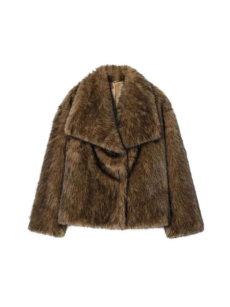 2025 Autumn Faux Fur Loose Coat