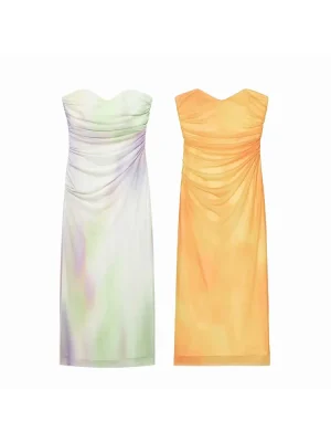 2025 Autumn Slim Strapless Tulle Dress