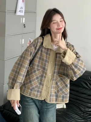 Korean Style Petite Bomber Jacket Spring Autumn