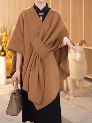 2025 Fall Winter Oversized Cape Coat for Women