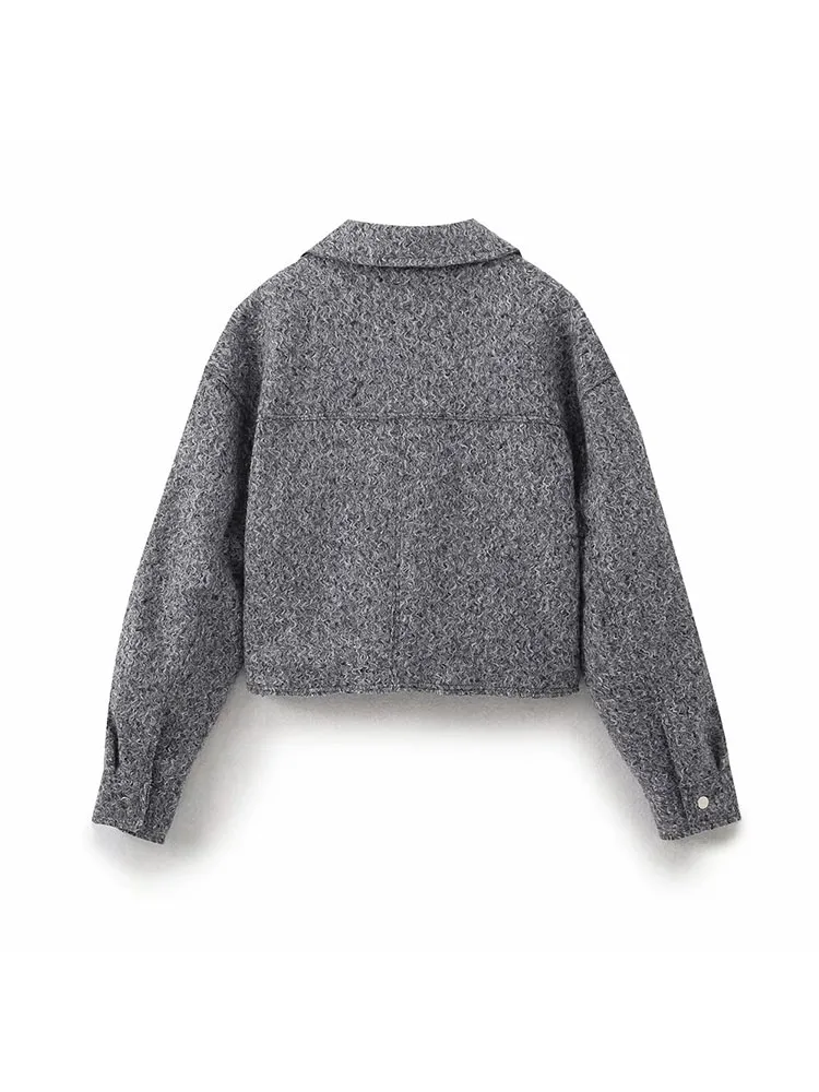 Women’s Versatile Short Collar Jacket Coat - Image 5