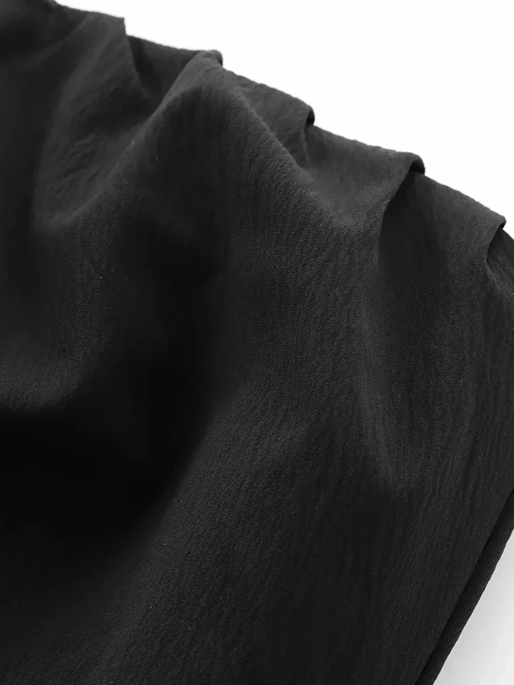 Women’s Black Strapless Midi Dress - Image 5