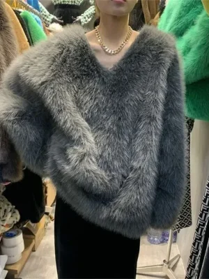 Small Fragrant Loose Furry Sweater