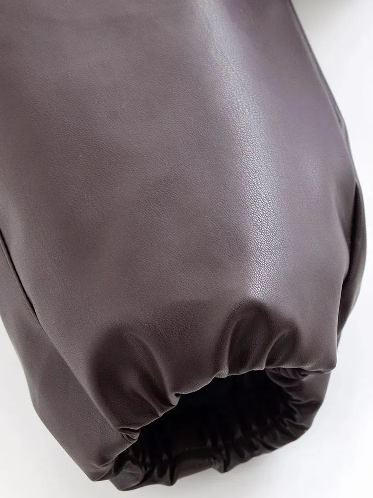 Autumn Winter Vintage Leather Jacket Women - Image 6