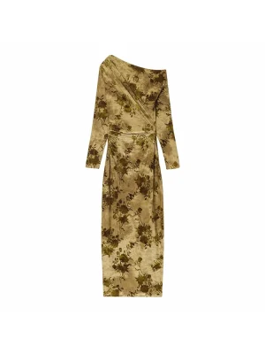 Women’s Velvet One-Shoulder Maxi Dress