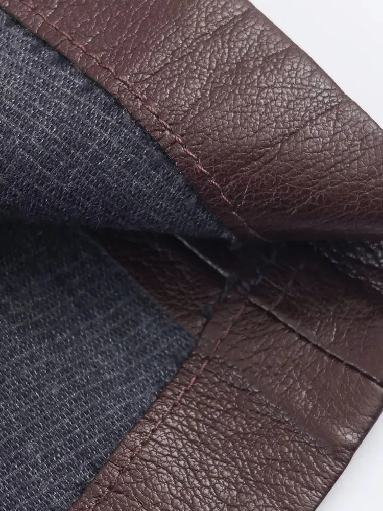 Autumn Leather Belt A Line Skirt - Image 5