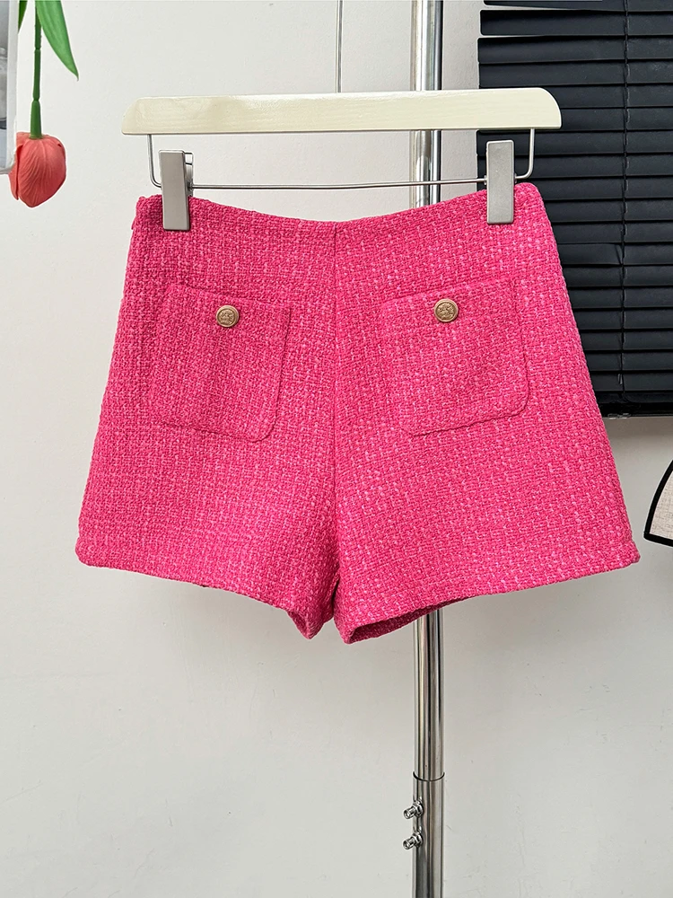 Elegant Tweed Wide Leg Pants for Women - Image 3