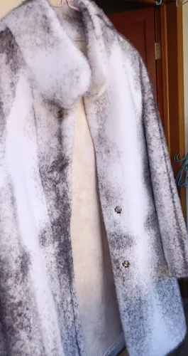 Women’s Mid-Length Shearling Coat photo review