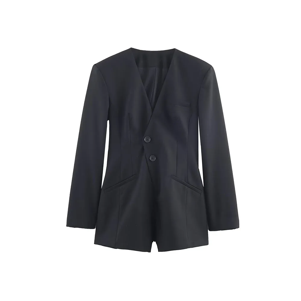 Autumn Double-Breasted Suit Jumpsuit