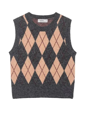 Winter Sweet Diamond Knit Sleeveless Tank