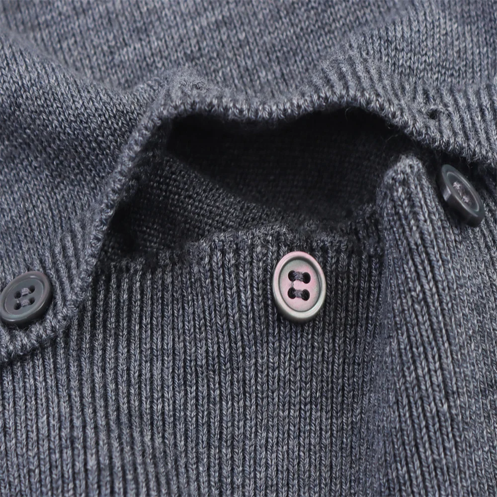 Autumn Round Neck Button-Up Detachable Knit Sweater - Image 4