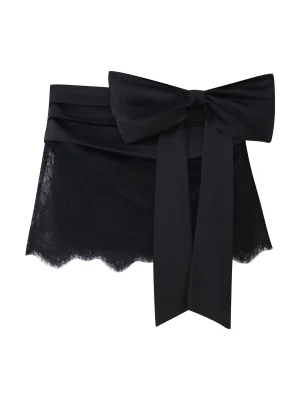 Women’s Lace Bow Mini Skirt