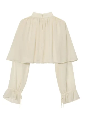 Women’s 2025 Solid Color Layered Decorative Top