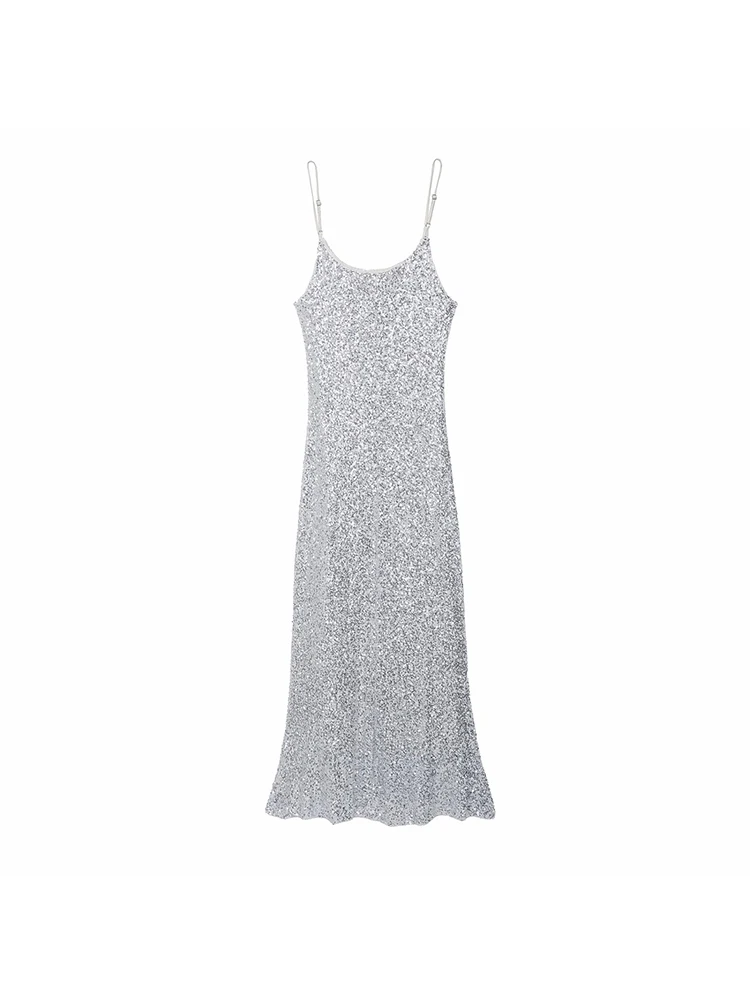 Women’s Sequin Sleeveless Midi Dress
