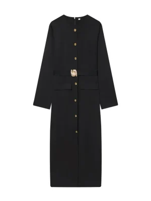 Autumn Women’s Waistband Long Sleeve MIDI Dress