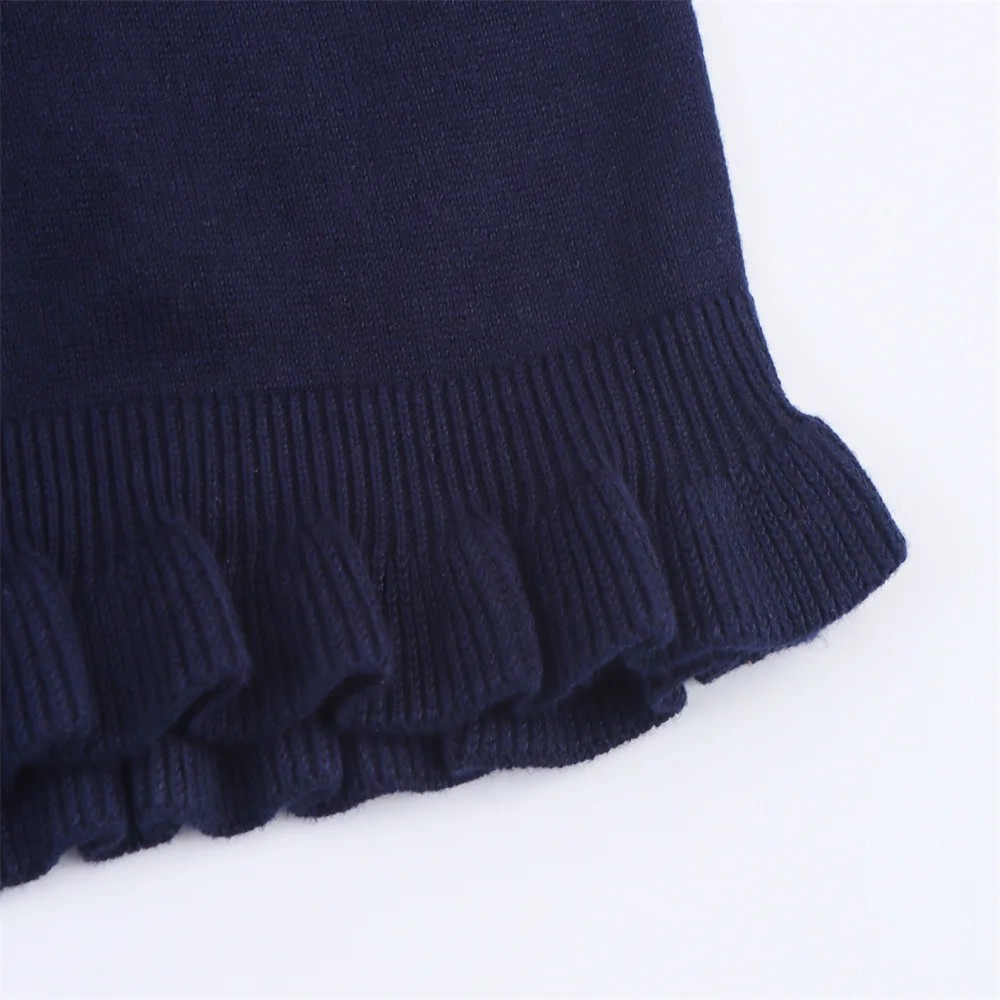 Autumn Layered Decorative Knit Jacket - Image 5