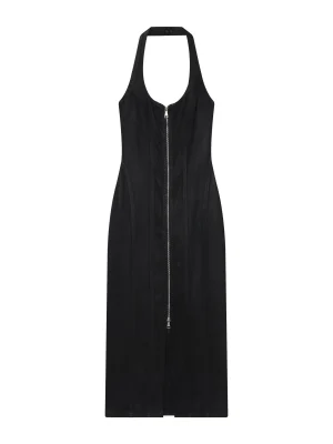 2025 Winter Women's Backless Slim Fit Midi Dress