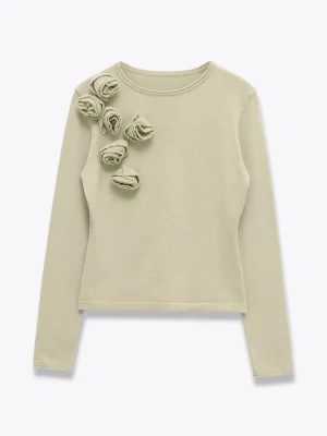 Women’s Flower Detail Knitted Shirt