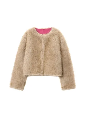 Women’s Autumn Winter Faux Fur Short Jacket