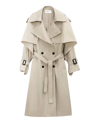 Women’s Winter Double-Breasted Windbreaker