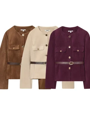 Autumn Women’s Suede Effect Suit Jacket