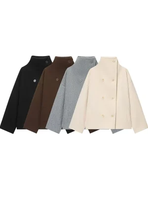 Women’s Autumn High Neck Woolen Top