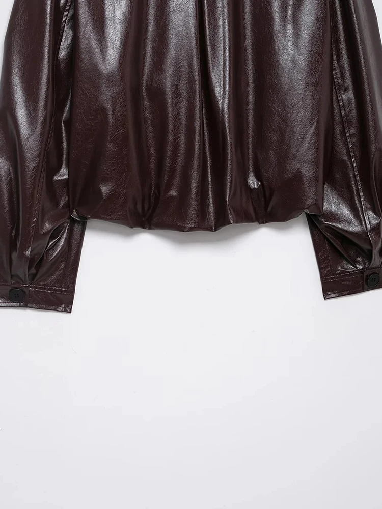 Women’s Casual Leather Pilot Jacket - Image 6