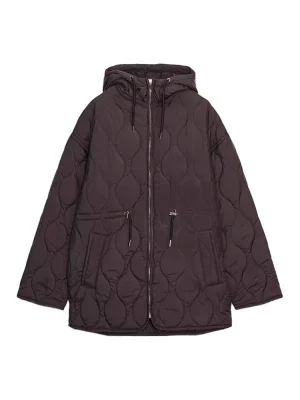 Women’s Casual Hooded Quilted Jacket with Cinched Waist