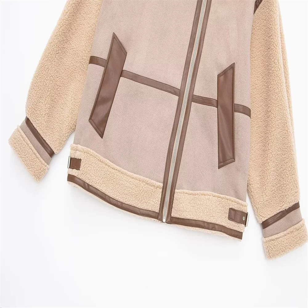 Women’s Winter Splicing Jacket Coat - Image 6