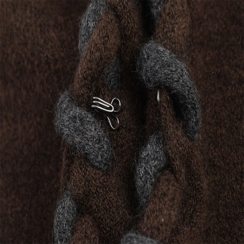 Autumn Interwoven Layered Knit Jacket - Image 4