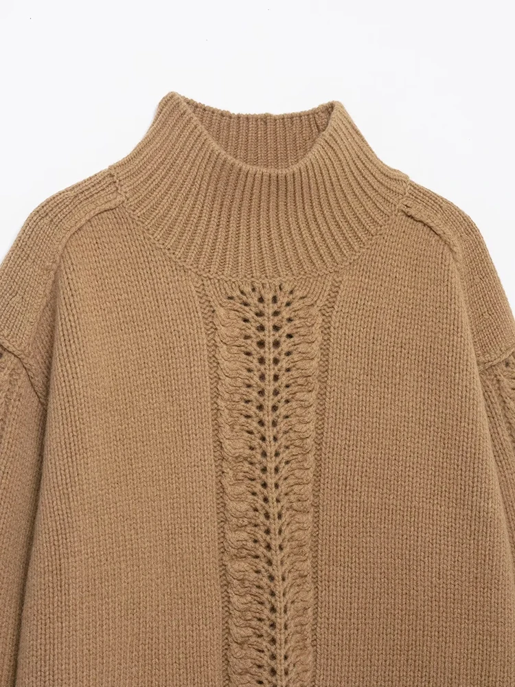 Women’s Wool Knit Loose Sweater - Image 3