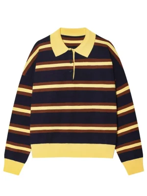 Autumn Simple Striped Knit Shirt