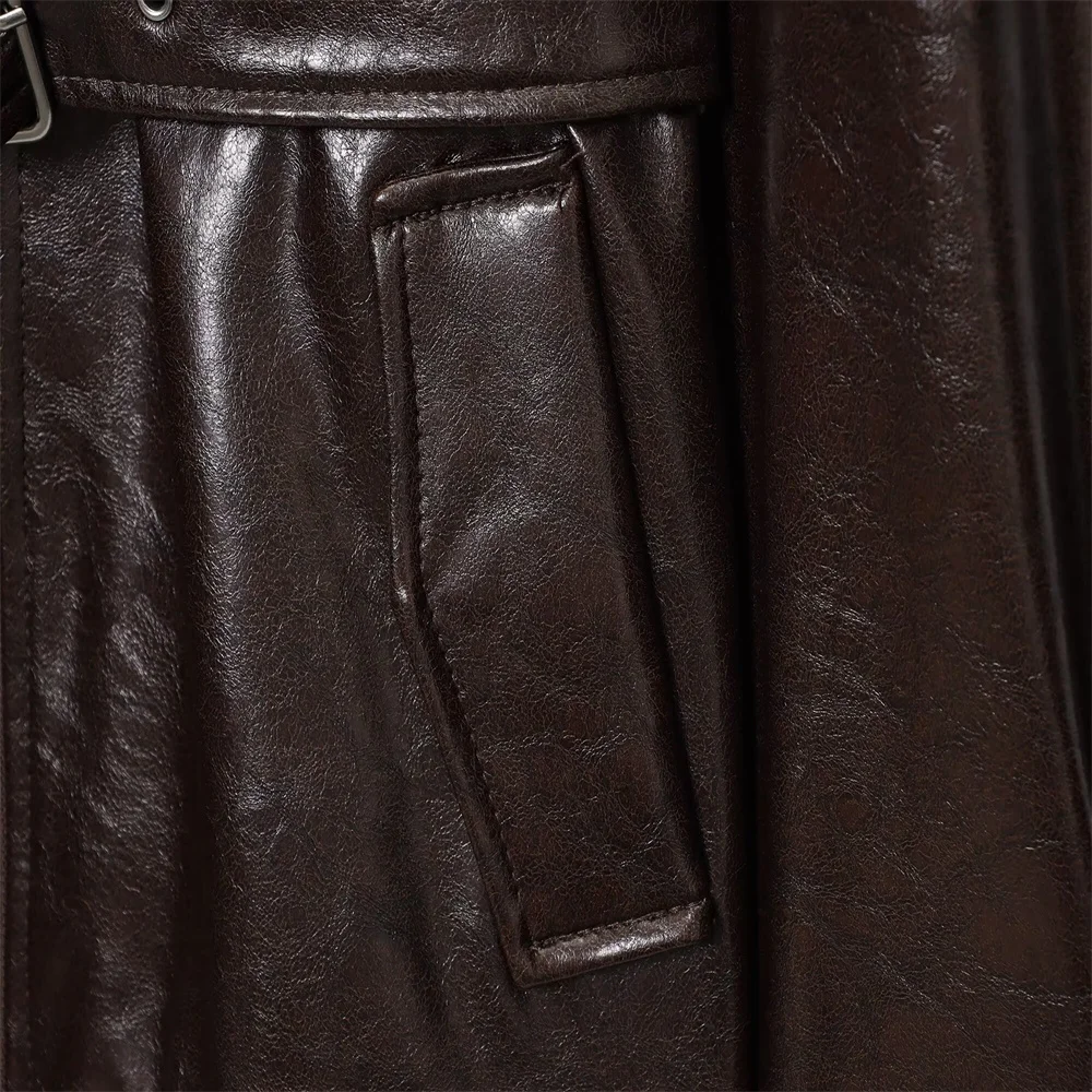 Autumn Versatile Coated Buckle Jacket - Image 5