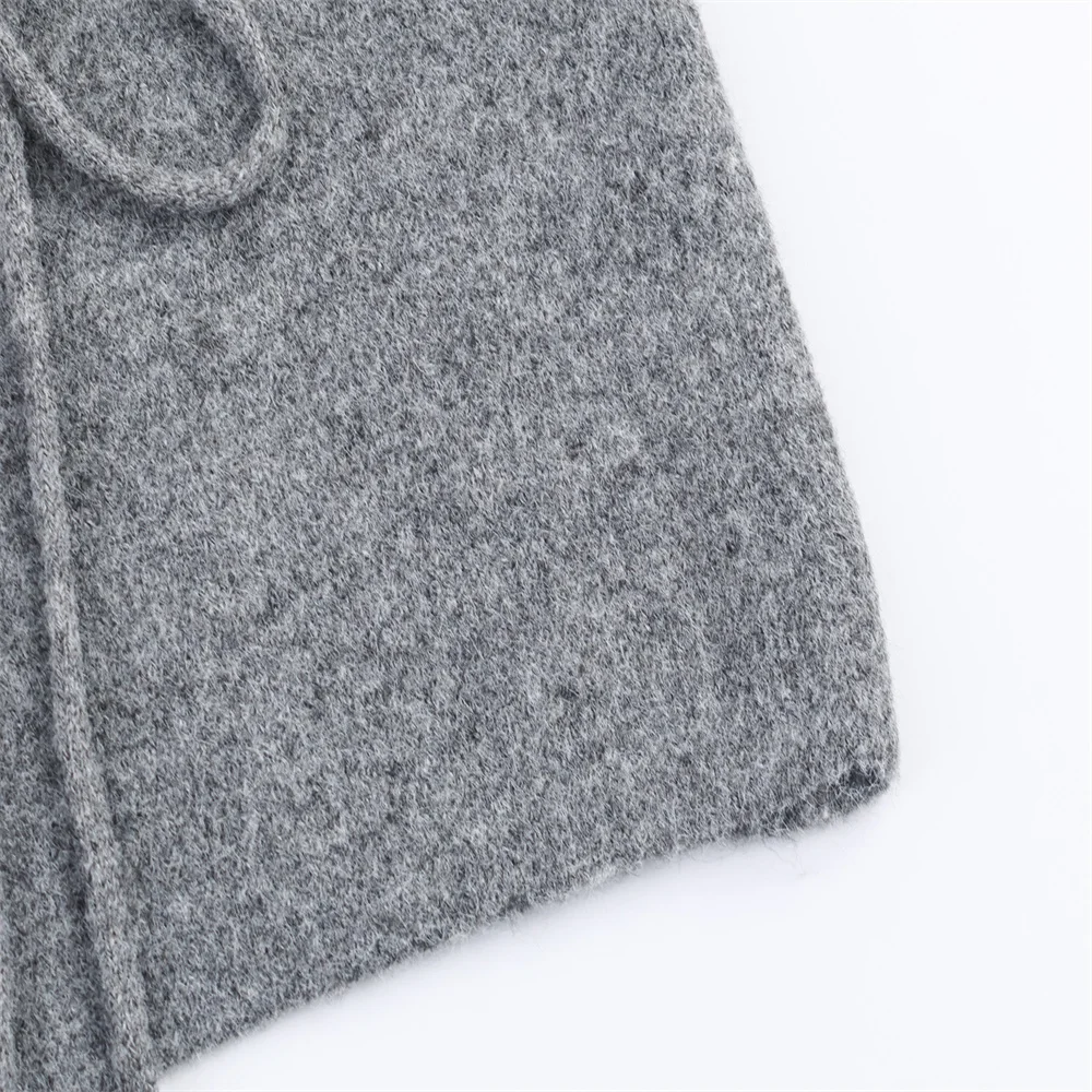 Autumn Knitted Slit Sleeve Coat Jacket - Image 6