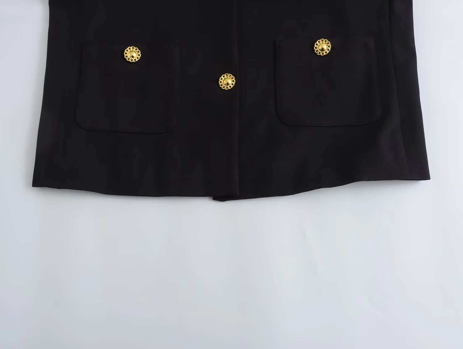 Trendy French Design Gold-Button Short Jacket - Image 6