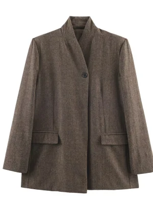 2025 Winter Women's Herringbone Pattern Suit Jacket