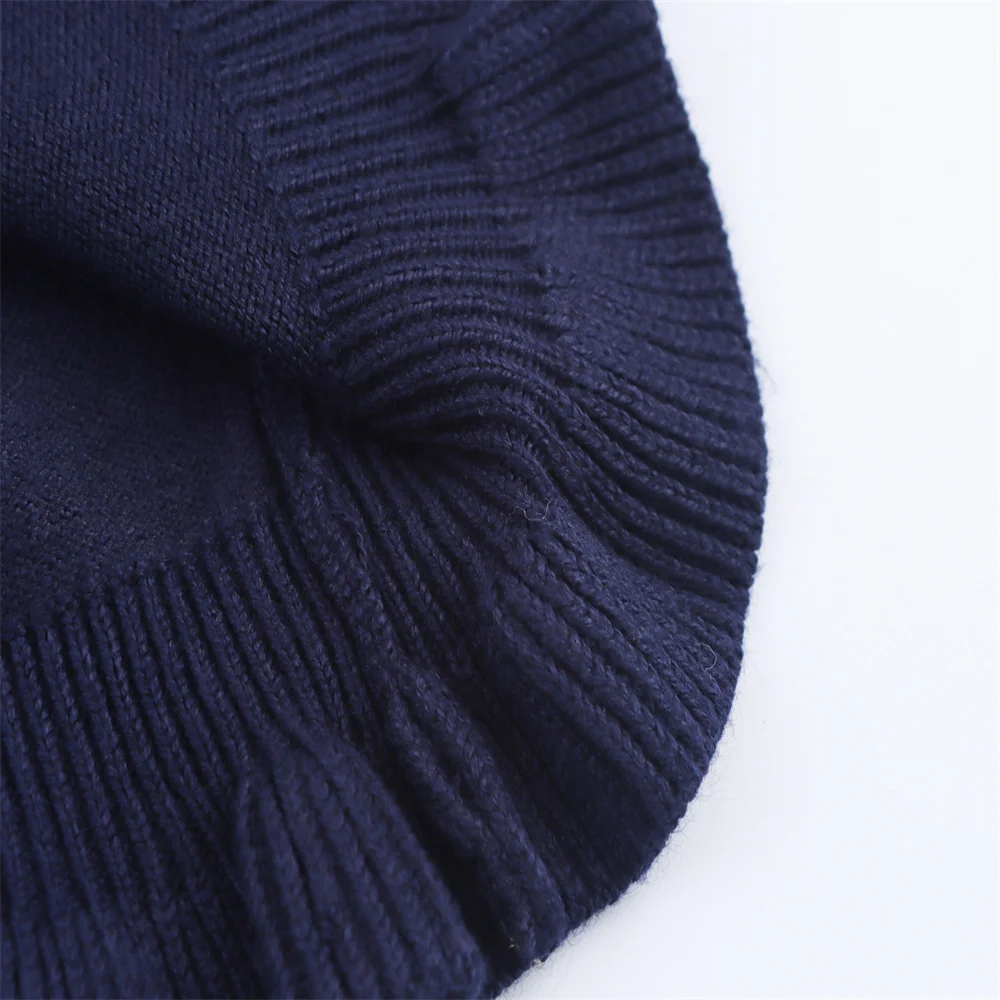 Autumn Layered Decorative Knit Jacket - Image 6