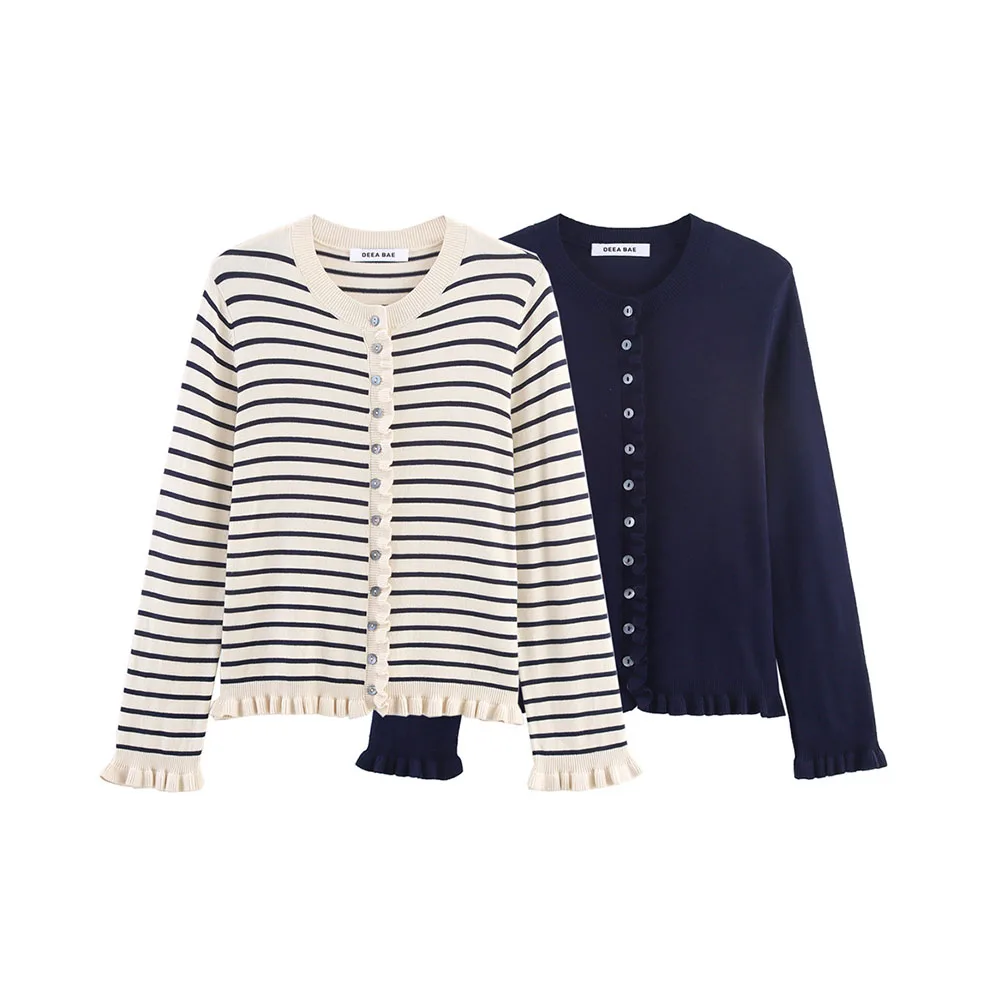 Autumn Layered Decorative Knit Jacket