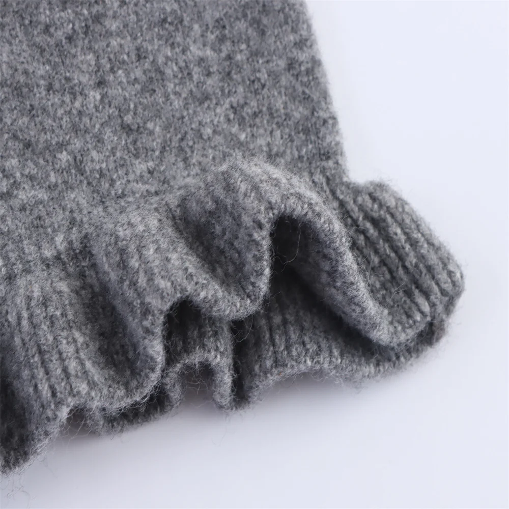 Autumn French Style Layered Knit Jacket - Image 5