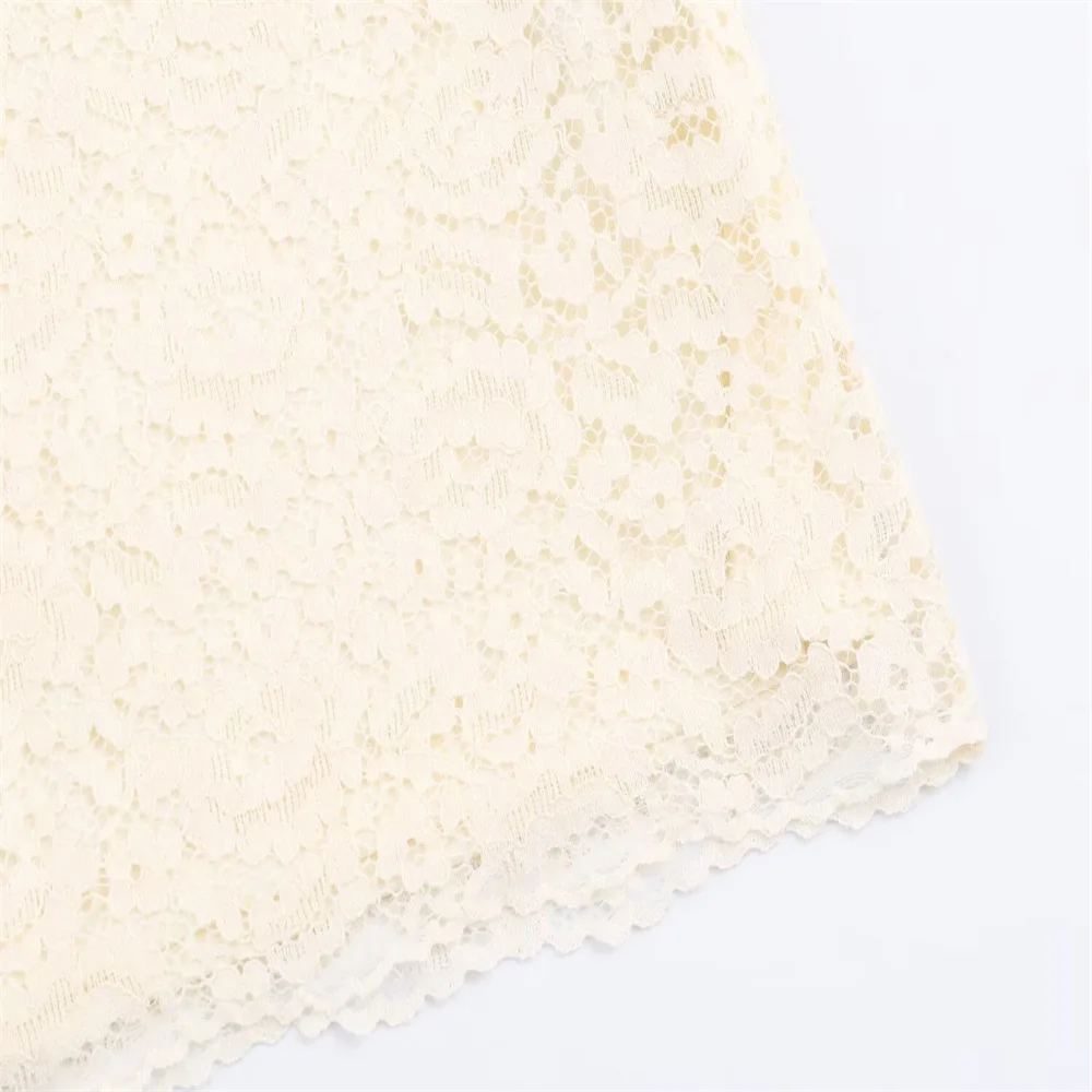 Autumn French Lace Short Dress - Image 5