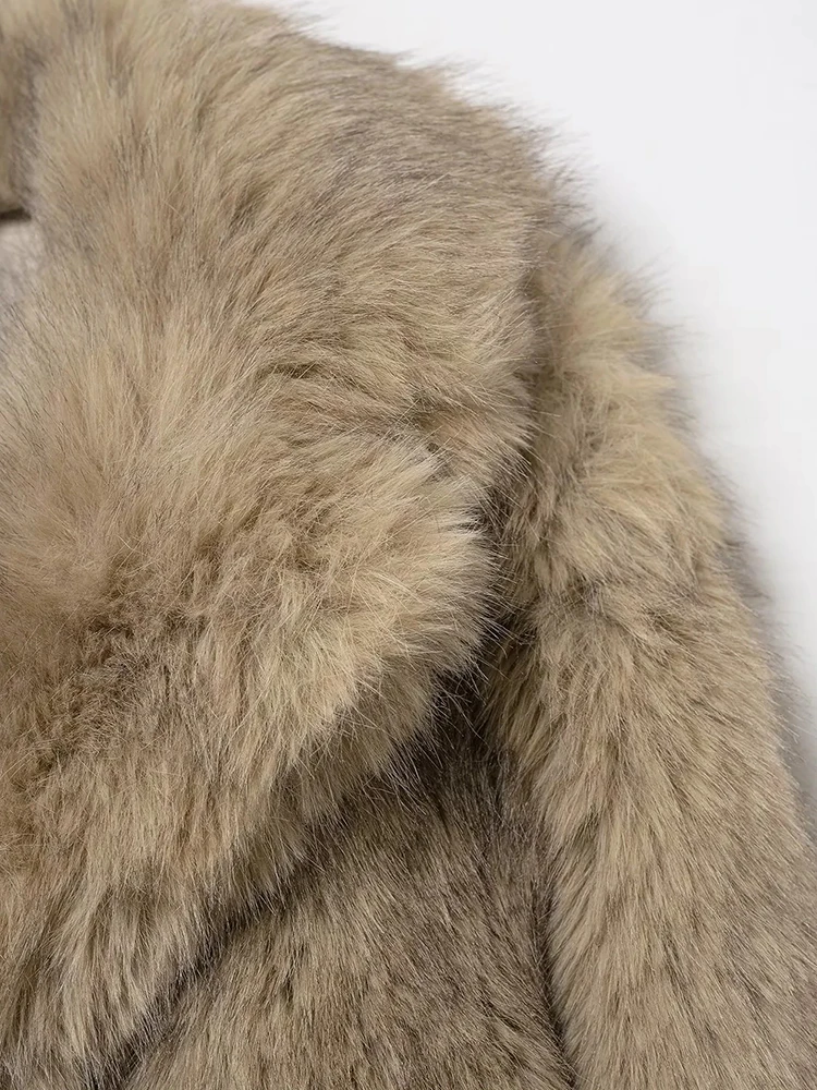 Women’s Gradient Faux Fur Jacket - Image 5