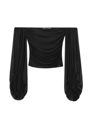 Casual Pleated Hanging Long Sleeve Blouse for Women