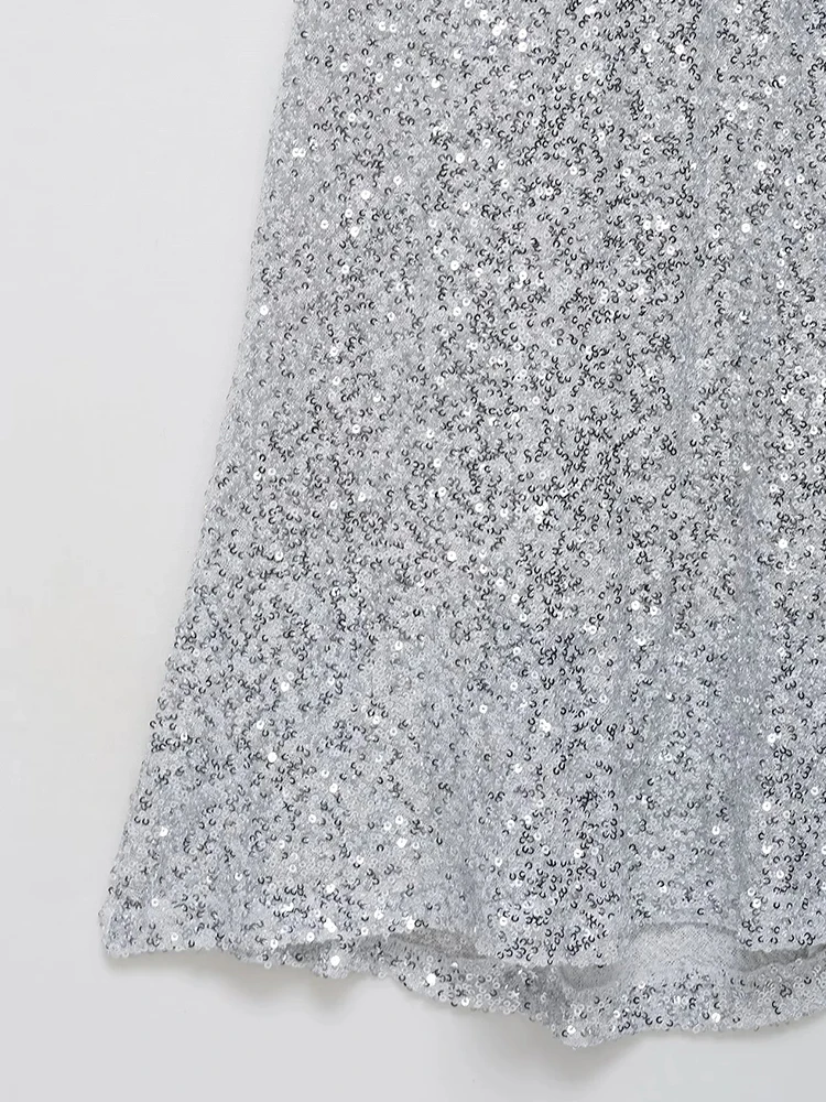 Women’s Sequin Sleeveless Midi Dress - Image 5